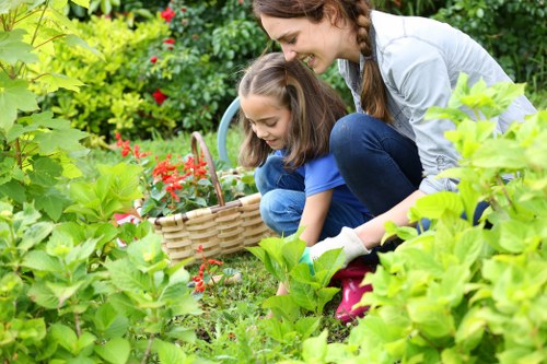 Team creating a sustainable garden waste area in Wandsworth